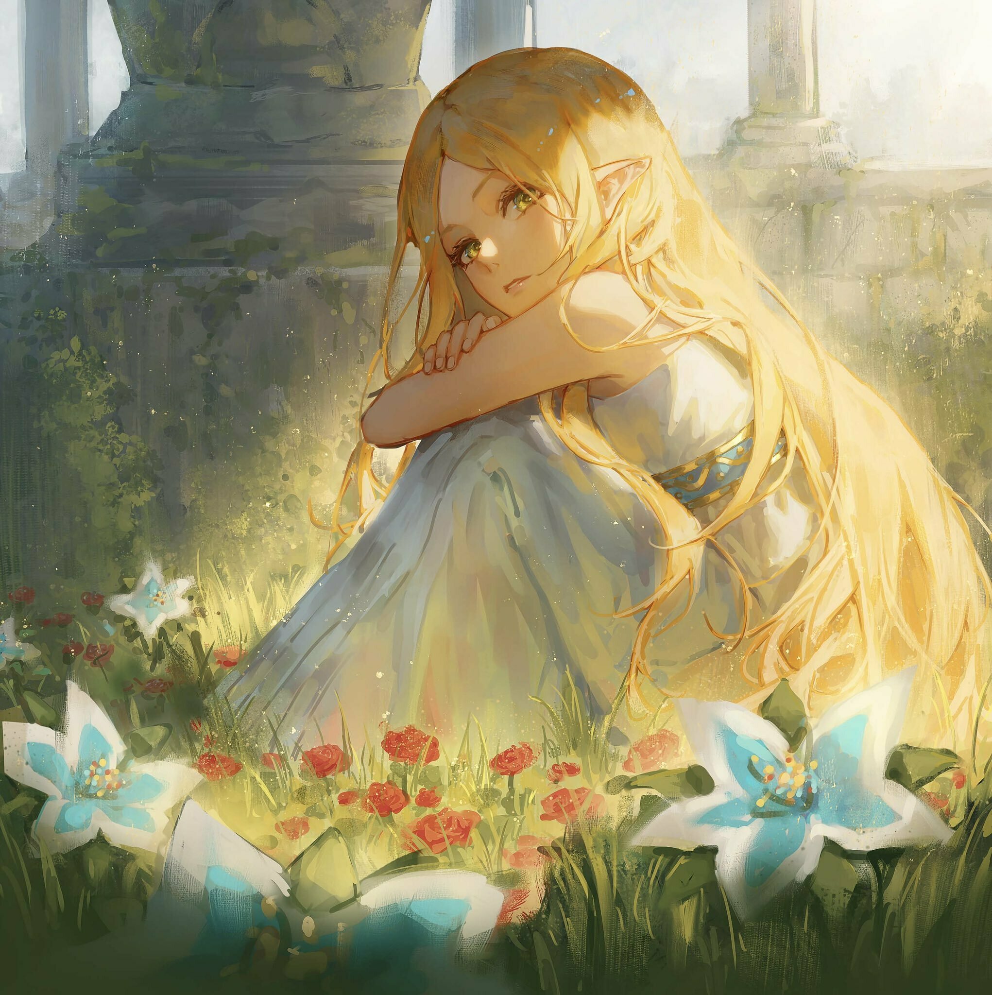 Silent princess. Зельда. Зельда календула арты. The Legend of Zelda: Breath of the Wild. Легенда о Фениксе игра девушка в зеленом наряде.